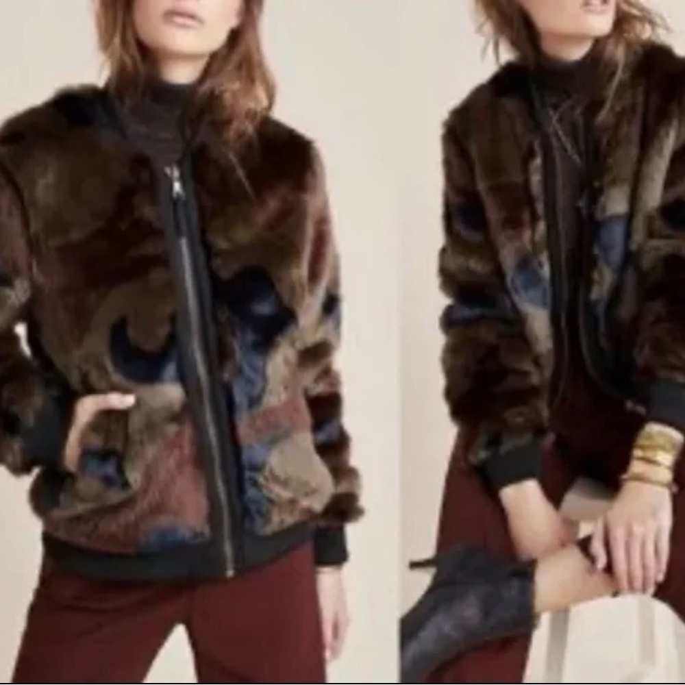 Anthropologie Marrakech Alyssa Camo Bomber Jacket. Size Small. Like New.